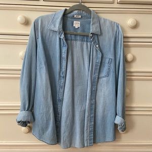Chambray J. Crew Long-Sleeve Button Down Shirt
